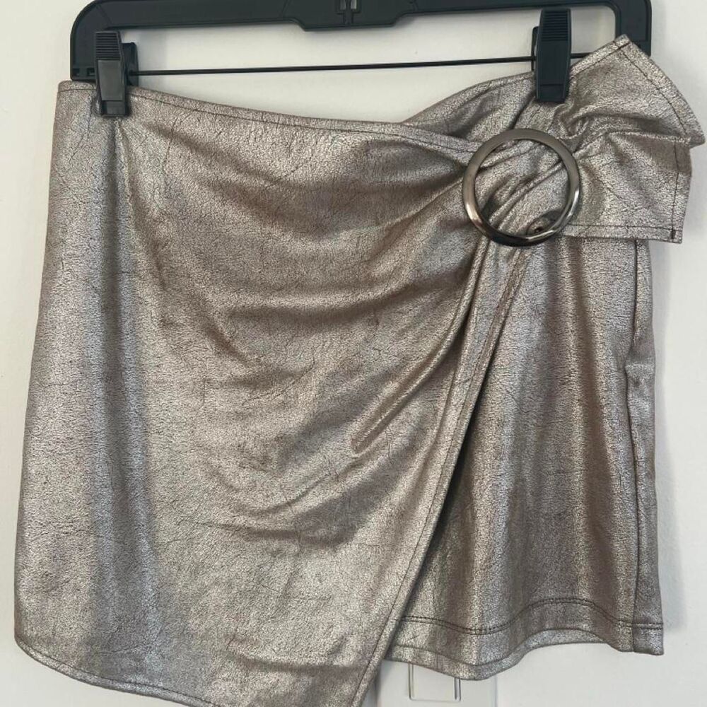 Zara Women's Silver and Brown Skirt